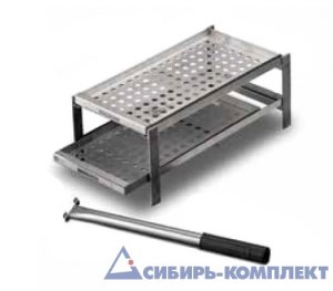 Двухъярусная полка для образцов и загрузочная ручка